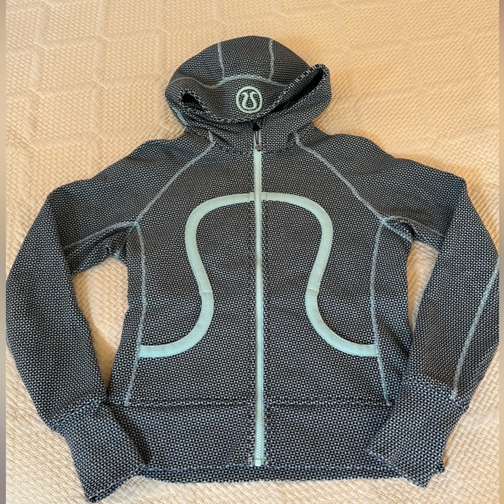 lululemon athletica Black and Mint Zip-Up Hoodie